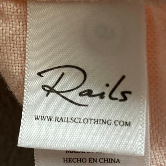 Rails Fairfax Button Down Short Sleeve Shirt Mens L Pink Cotton Casual - Picture 10 of 13